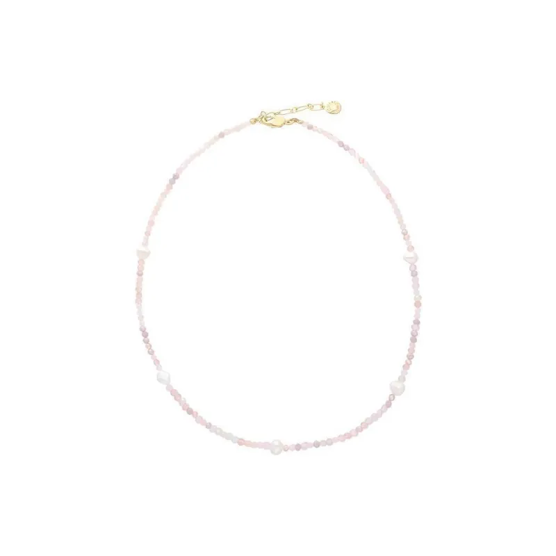 Rita Monica Brass Pearl Bead Bracelets Women's Pink-0