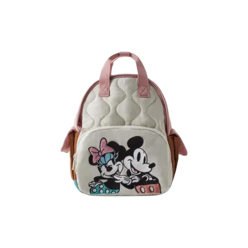 ZARA Disney Collaboration Minnie Series Polyamide Backpack Kids' Light Beige Yellow