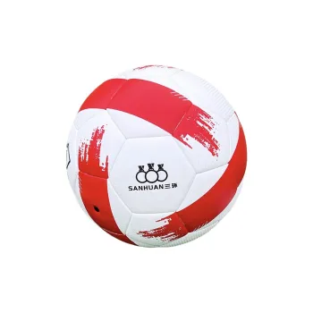 THREEHUAN Size 5 Ball Soccer PU Seamless Thermal bonding Unisex Hurricane Red