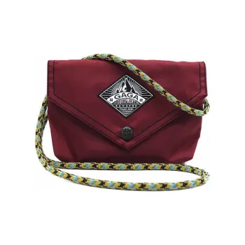 GAGA EQUIPMENT Nylon Fabric Envelope Bag Crossbody Bag Shoulder Bag Mini Unisex Burgundy