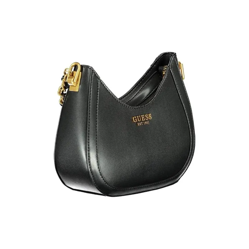 GUESS Imitation Leather Handbag Shoulder Bag Mini Women's Black-2