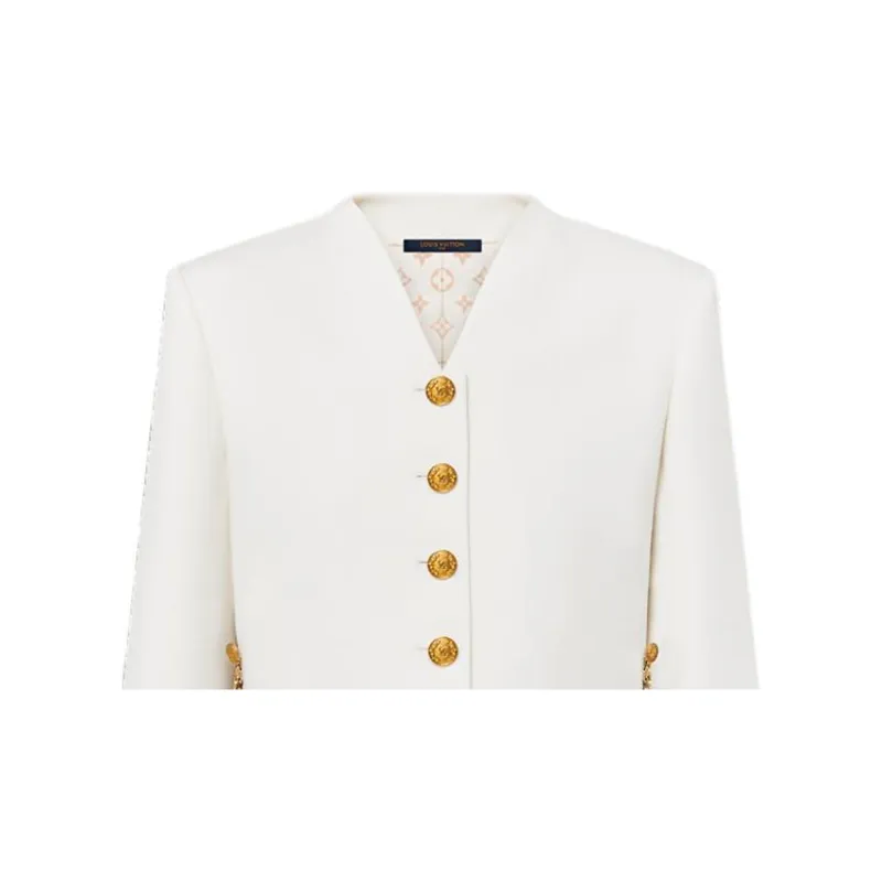 LOUIS VUITTON Chain Detail Cropped Jacket-4