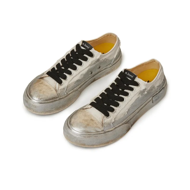 ARTICLE NO. Wear Resistant Low Top Canvas Shoes Unisex Dusty White-2