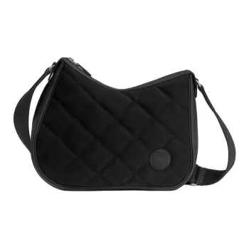 HERMES Woolycot Canvas With Swift Leather Shoulder Bag Crossbody Bag Women's Black