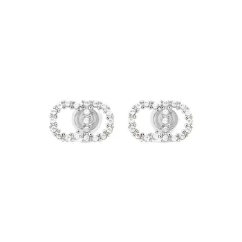 DIOR Metal Crystal Earrings Women's Color