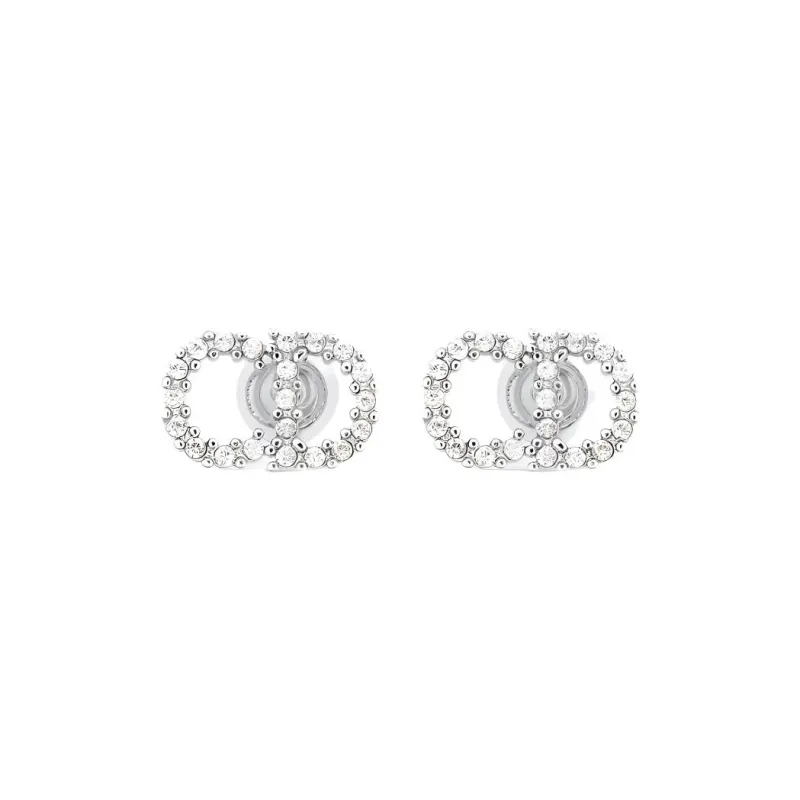 DIOR Metal Crystal Earrings Women's Color-0