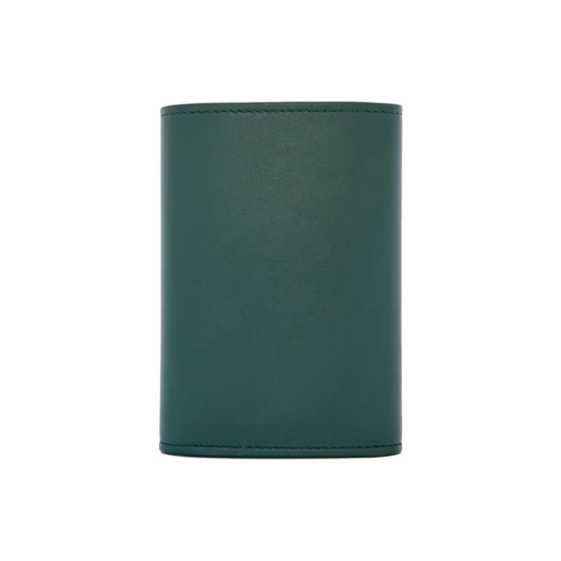 LOEWE Shiny Nappa Calfskin Wallet Small Size Women's Dark Forest Green-1