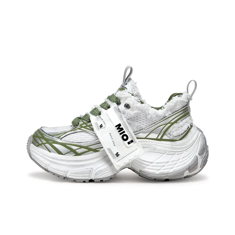 MIO Chunky Sneakers Unisex Low Top White-6