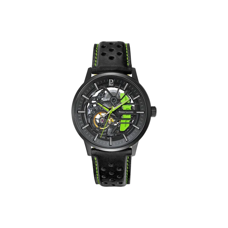 PierreLannier PADDOCK Wrist Watch Mechanical Movement Black Dial Men's Watches-0