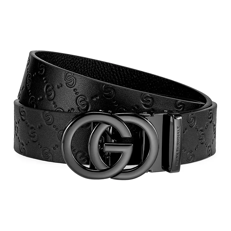 FAIRWHALE Top Grain Cow Leather Belts Men's Width 3.5CM-1