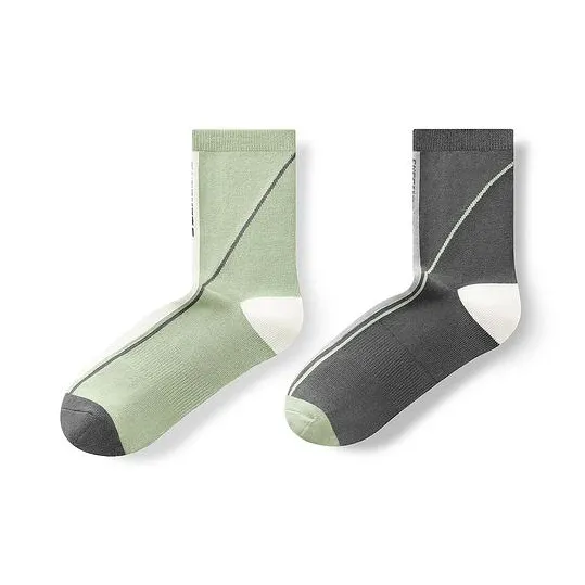 Skechers Colorful Mid Calf Socks Unisex 2 Pack-0