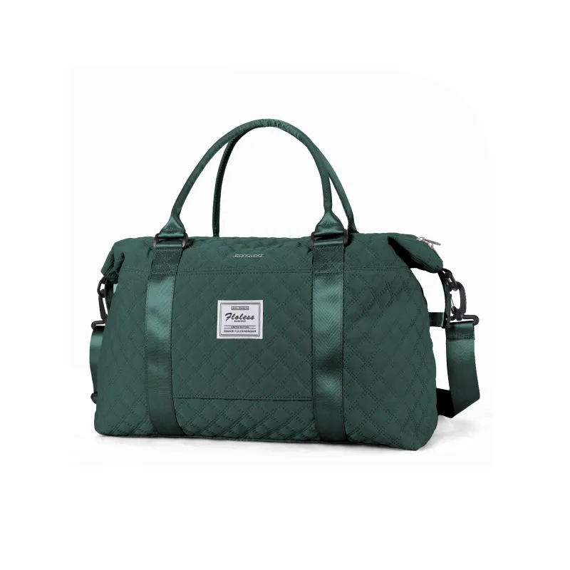 JEANSWEST Fabric Shoulder Bag Crossbody Bag Travel Bag Backpack Regular Unisex Cream Apricot/Dark Green-15