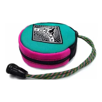 GAGA EQUIPMENT Canvas Small Round Bag Key Pouch Mini Unisex Pink Green