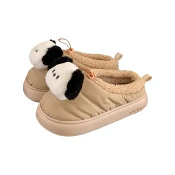 Thin Strips Cotton Slippers Unisex, Milk Coffee