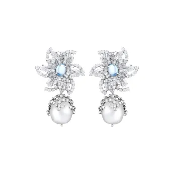 MIDNIGHT OPERA HOUSE Artificial Opal Clip-On Earrings Women's Blue
