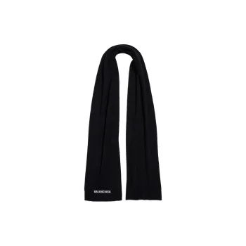 Balenciaga Wool Knit Scarves Women's Black
