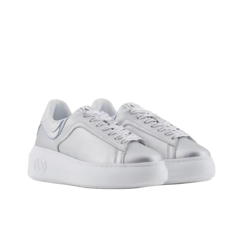 ARMANI EXCHANGEAE Low Top Casual Shoes Women's Silver-2