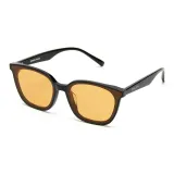 New Version Round Frame with Angular Design, Yellow Lens