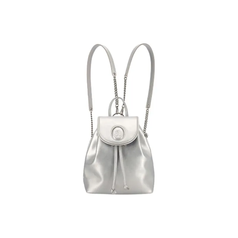 ALICE MARTHA Artificial Leather Backpack Women's Silver-1