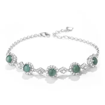 Green Craftsman Glutinous Jade Jadeite Bracelets Women's