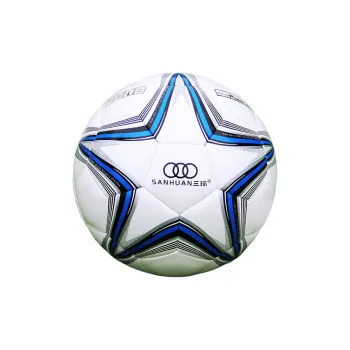 THREEHUAN Size 5 Soccer Super Fiber Seamless Thermal bonding Unisex White Blue