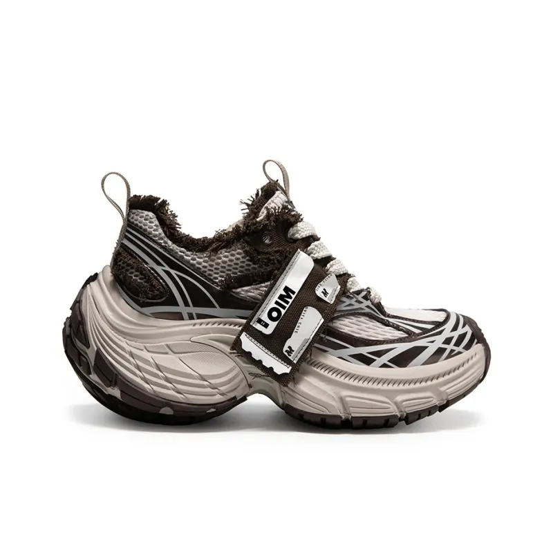 MIO Chunky Sneakers Unisex Low Top White-13