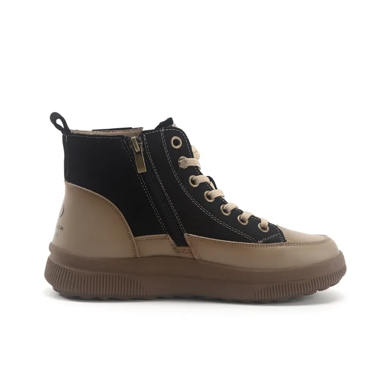 TOM TAILOR Cool Black Brown Shadow Stylish Shoes Anti Slip Wear Resistant High Top Casual Shoes Women's-3