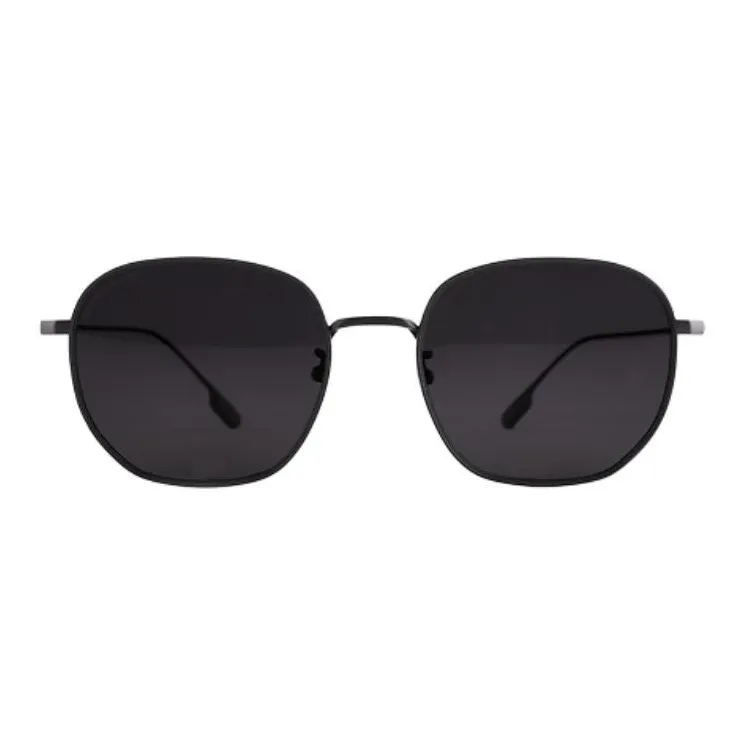 LAPIZ SENSIBLE. Β Titanium Square Sunglasses Unisex Black-1