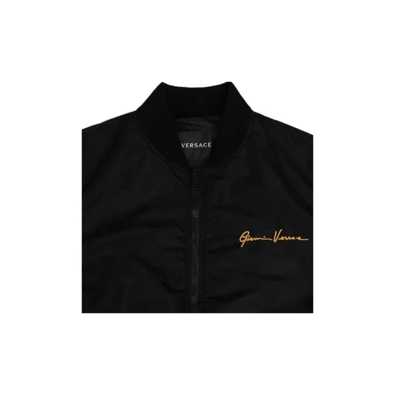 VERSACE Puffer Jacket Men's Black-3