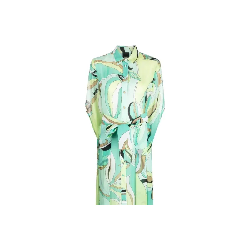 PINKO Long Sleeved Dresses Women's Light Green-4