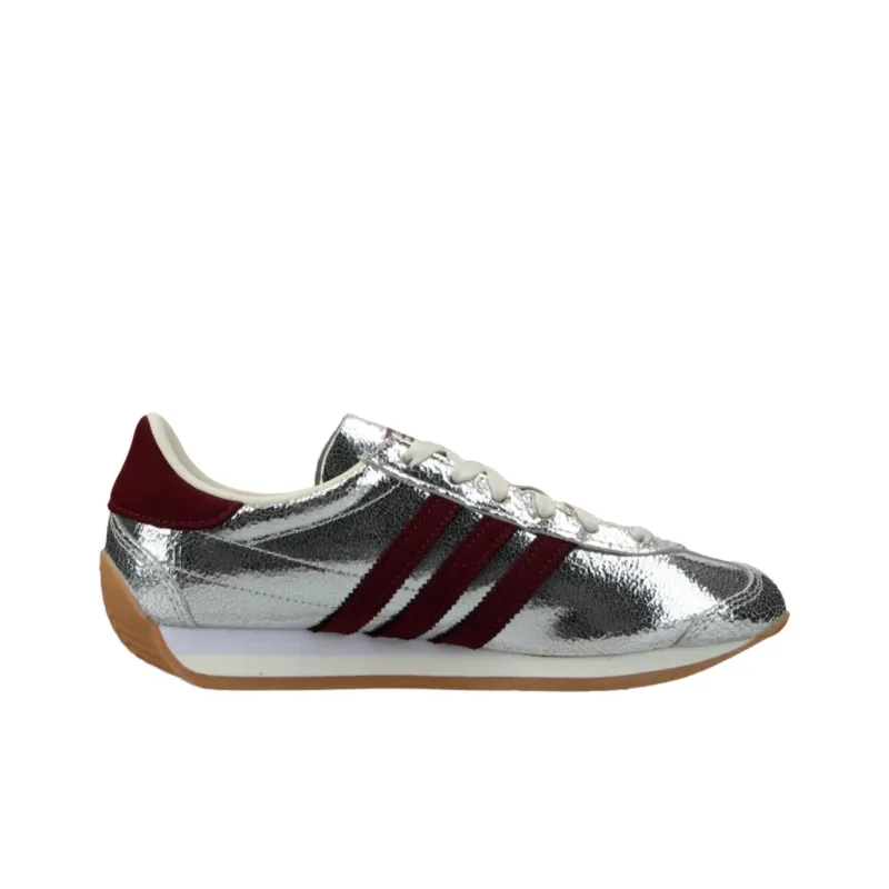 Adidas Country Og Silver Metallic Maroon Women's-1