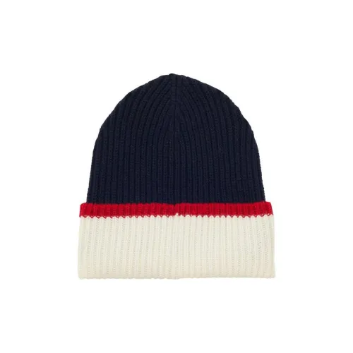 INES DE LA FRESSANGE Knitted Fabric, Merino Wool Beanies Women's Blue