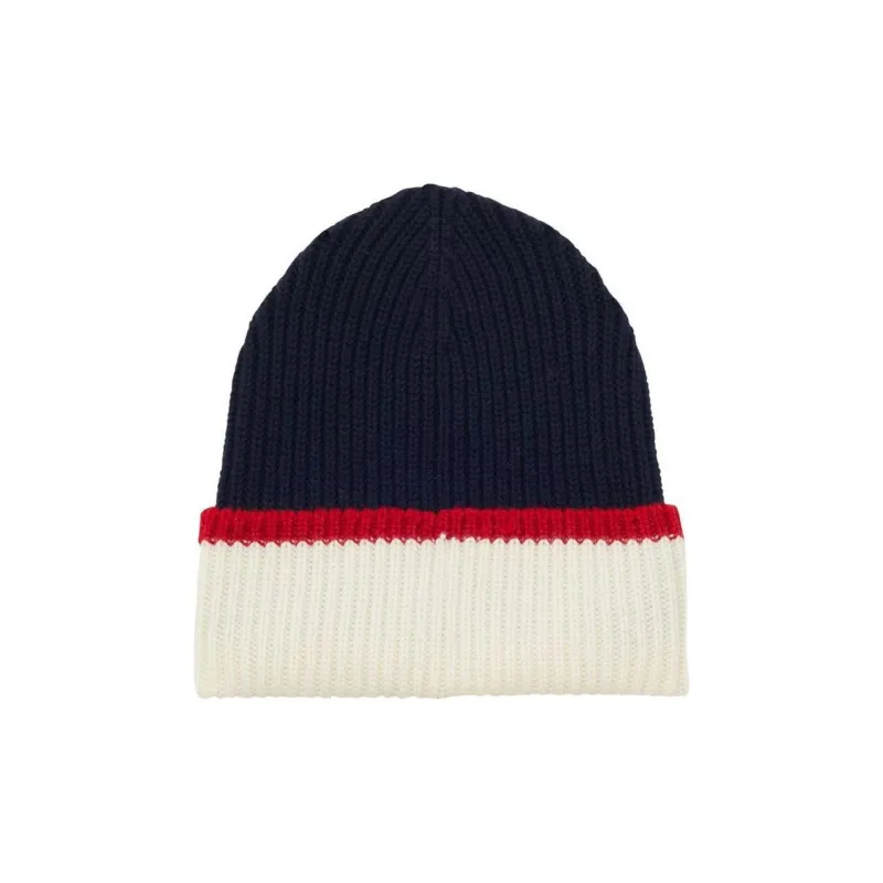INES DE LA FRESSANGE Knitted Fabric, Merino Wool Beanies Women's Blue-0