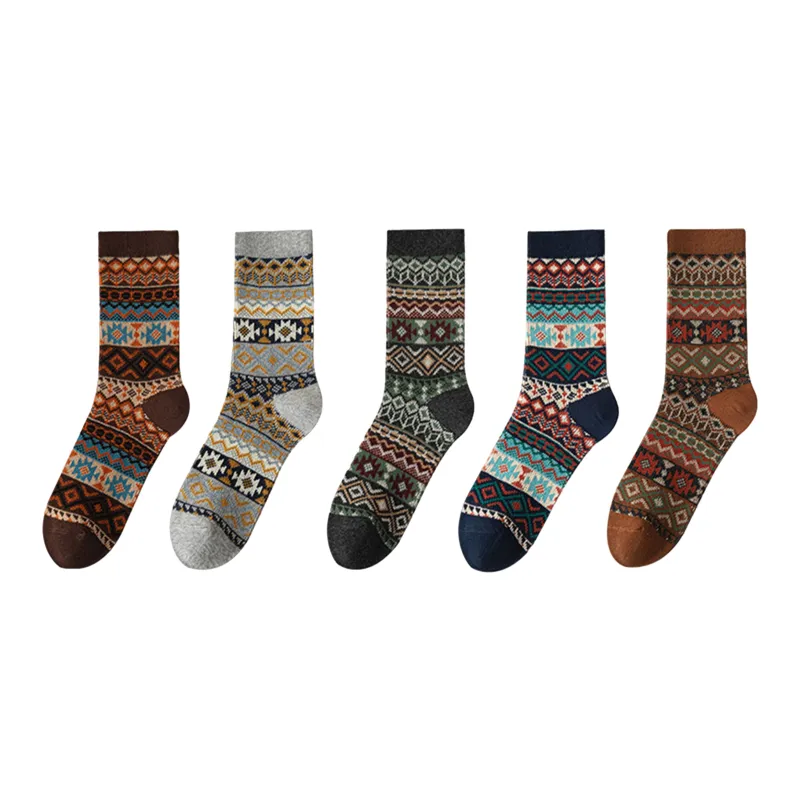 PLAN IN Mid Calf Socks Unisex 5 Pack-0