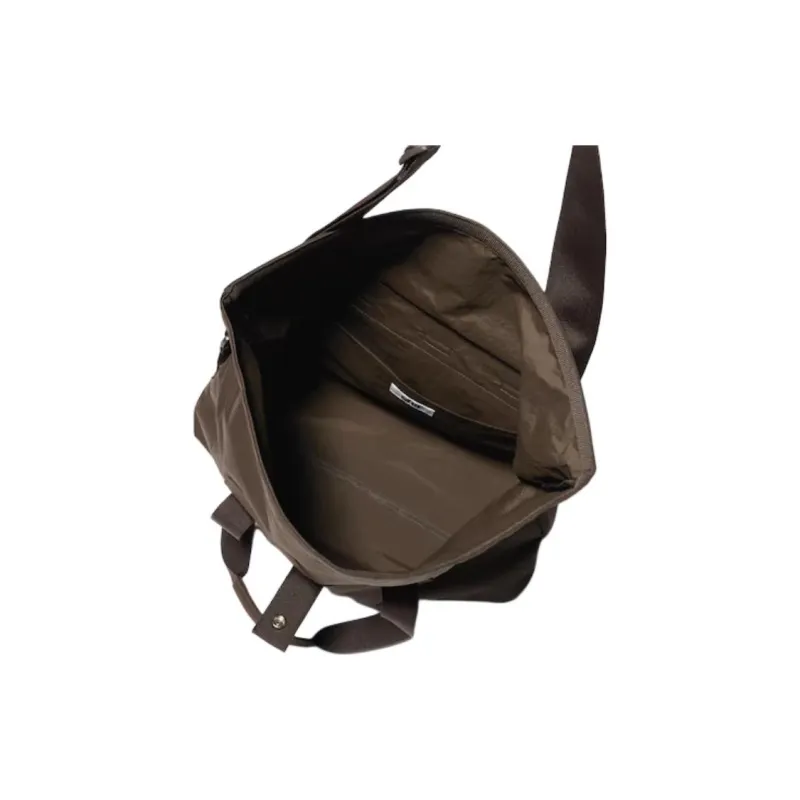 UNIQLO Nylon Crossbody One Shoulder Handbag Regular Unisex Dark Brown-3