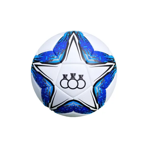 THREEHUAN Size 5 Ball Soccer PU Seamless Thermal bonding Unisex Blue White