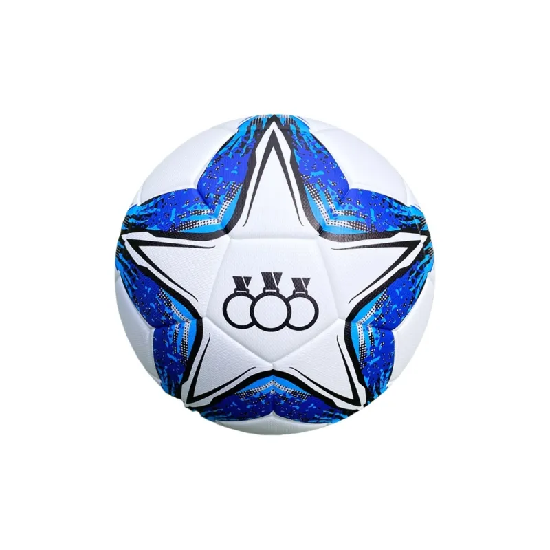 THREEHUAN Size 5 Ball Soccer PU Seamless Thermal bonding Unisex Blue White-0