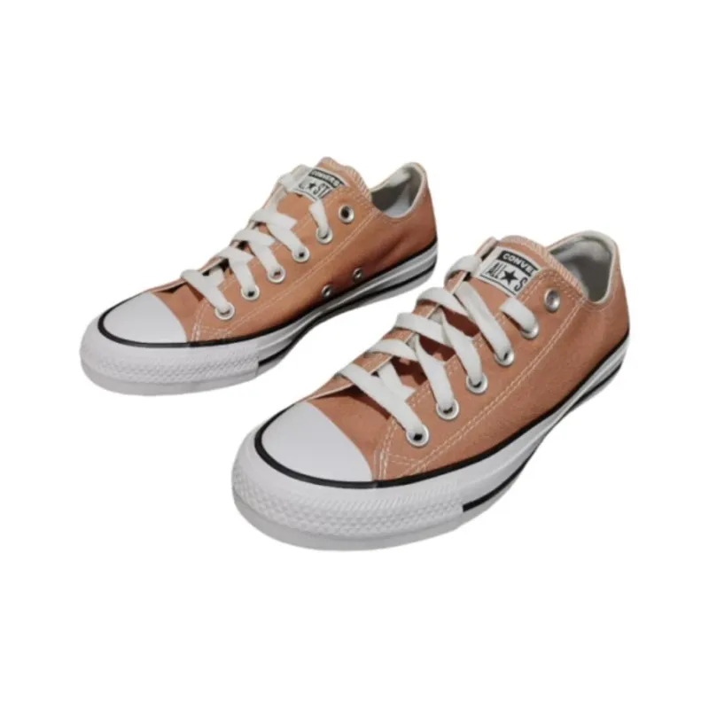 Converse All Star Anti Slip Wear Resistant Low Top Canvas Shoes Unisex Orange-2