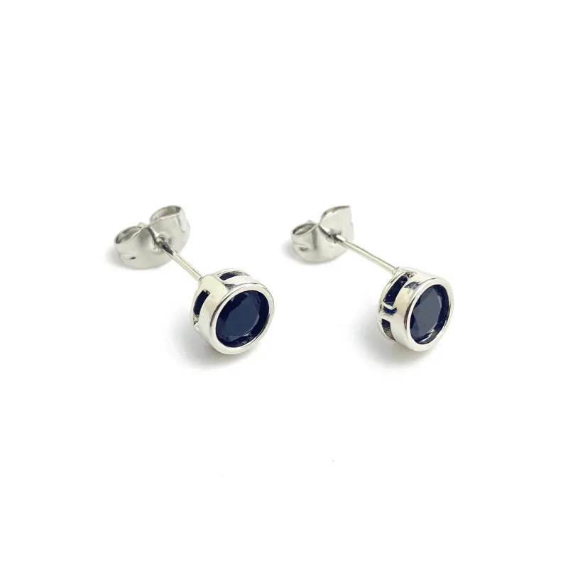 ERXI 925 Silver Needles Stud Earrings Unisex-4