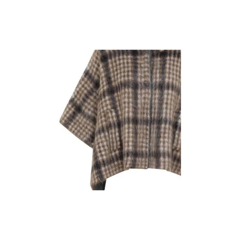 Brunello Cucinelli Check Poncho-2