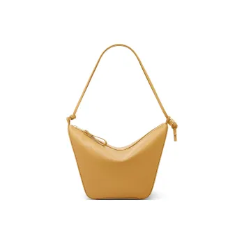 LOEWE Hammock Cow Leather Hobo Bag, Handbag, Shoulder Bag Mini Women's Desert Yellow