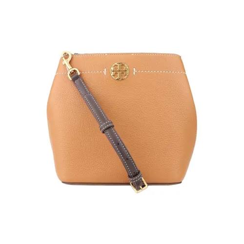 TORY BURCH Leather Shoulder Bag, Crossbody Bag Women's Tawny & Brown