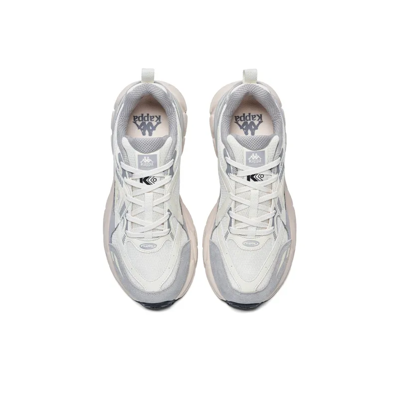 Kappa Anti Slip Wear Resistant Low Top Running Shoes Unisex White Gray-3