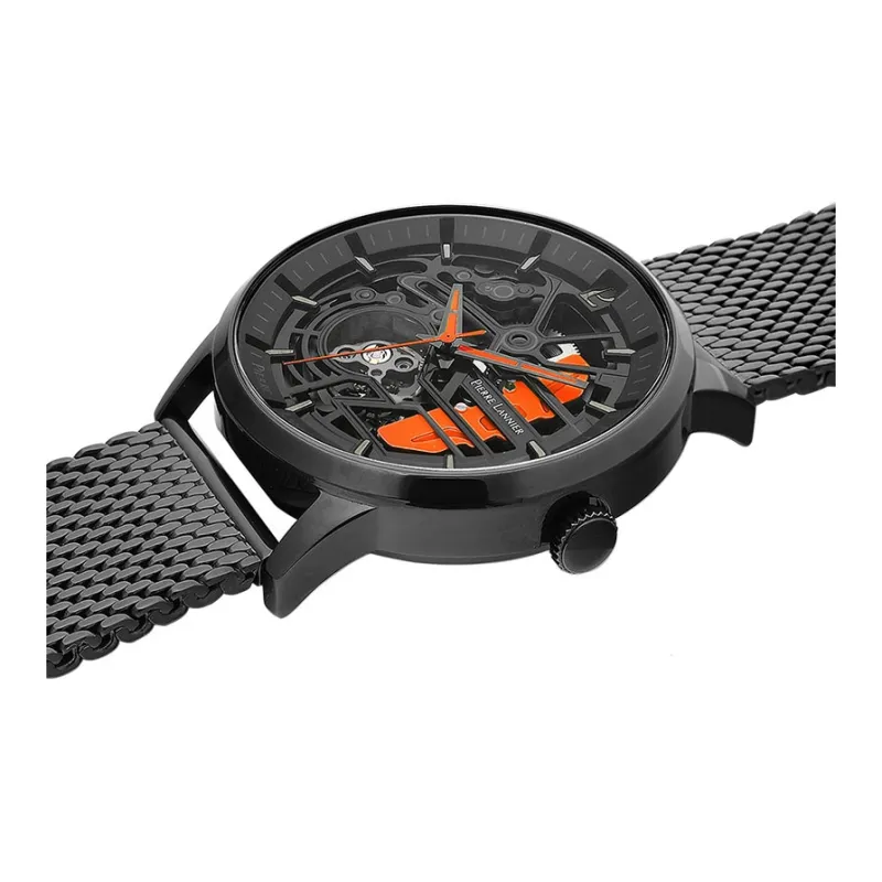 PierreLannier PADDOCK Wrist Watch Mechanical Movement 43mm Black Dial Men's Watches-1