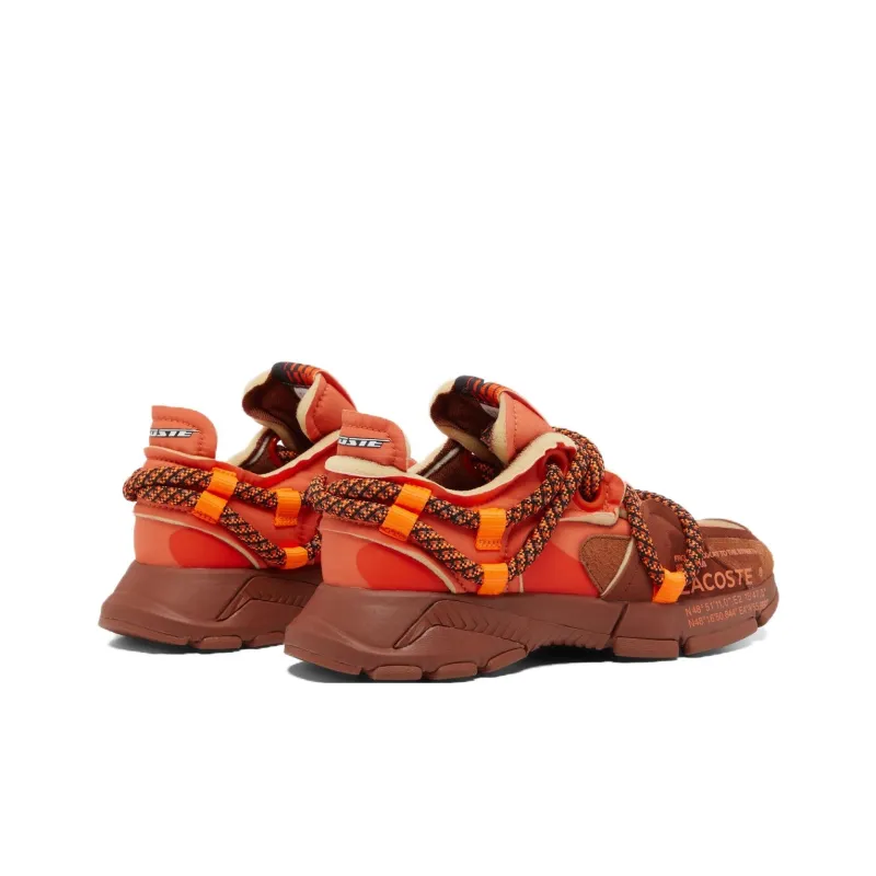 LACOSTE L003 Active Runway Low Top Casual Shoes Women's Orange Brown-2