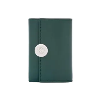 LOEWE Shiny Nappa Calfskin Wallet Small Size Women's Dark Forest Green
