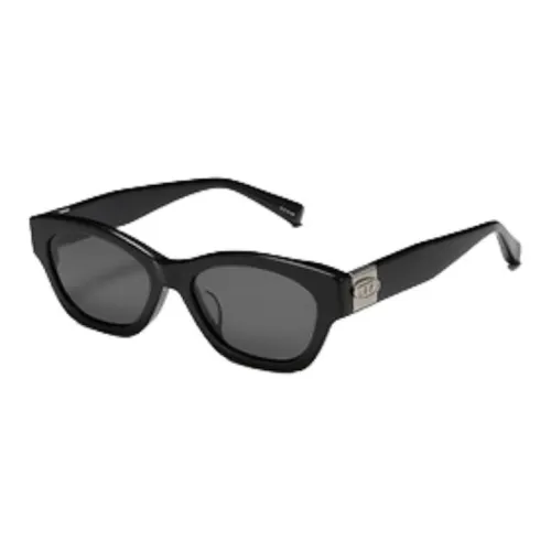 AOC Acetate Irregular Shape Sunglasses Women's Black