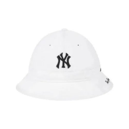 New Era Canvas Bucket Hats Unisex White