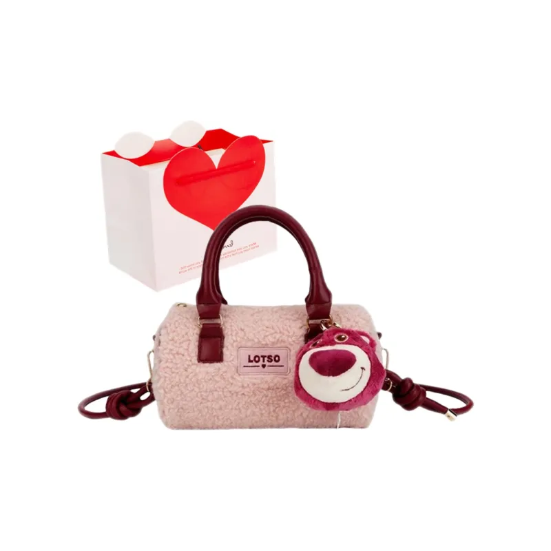 Disney Polyester Handbag, Shoulder Bag, Crossbody Bag Mini Women's Pink/Brown-6