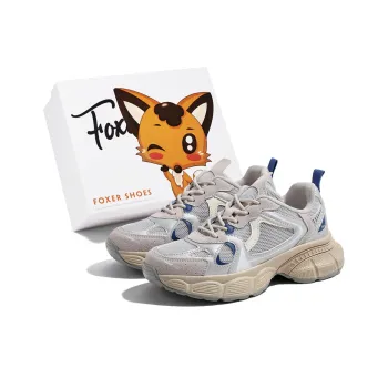 FOXER Cushioning Abrasion Resistant Lightweight Height Increasing Mat Low Top Chunky Sneakers Women's Gray/Silver
